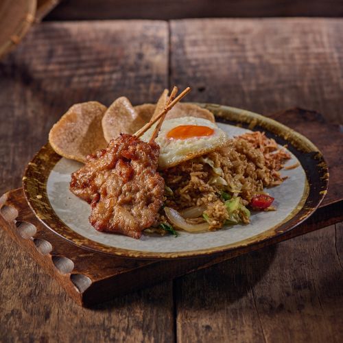 Nasi Goreng Fried Rice With Roasted Pork